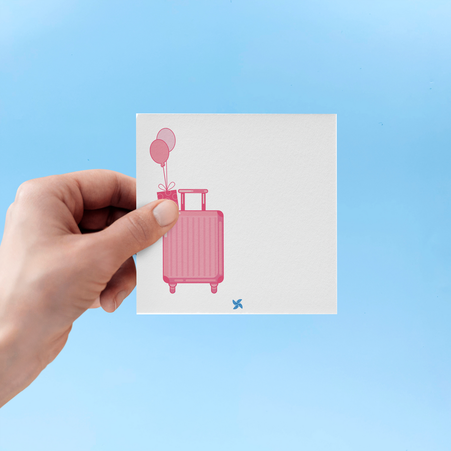 Pink B greeting card