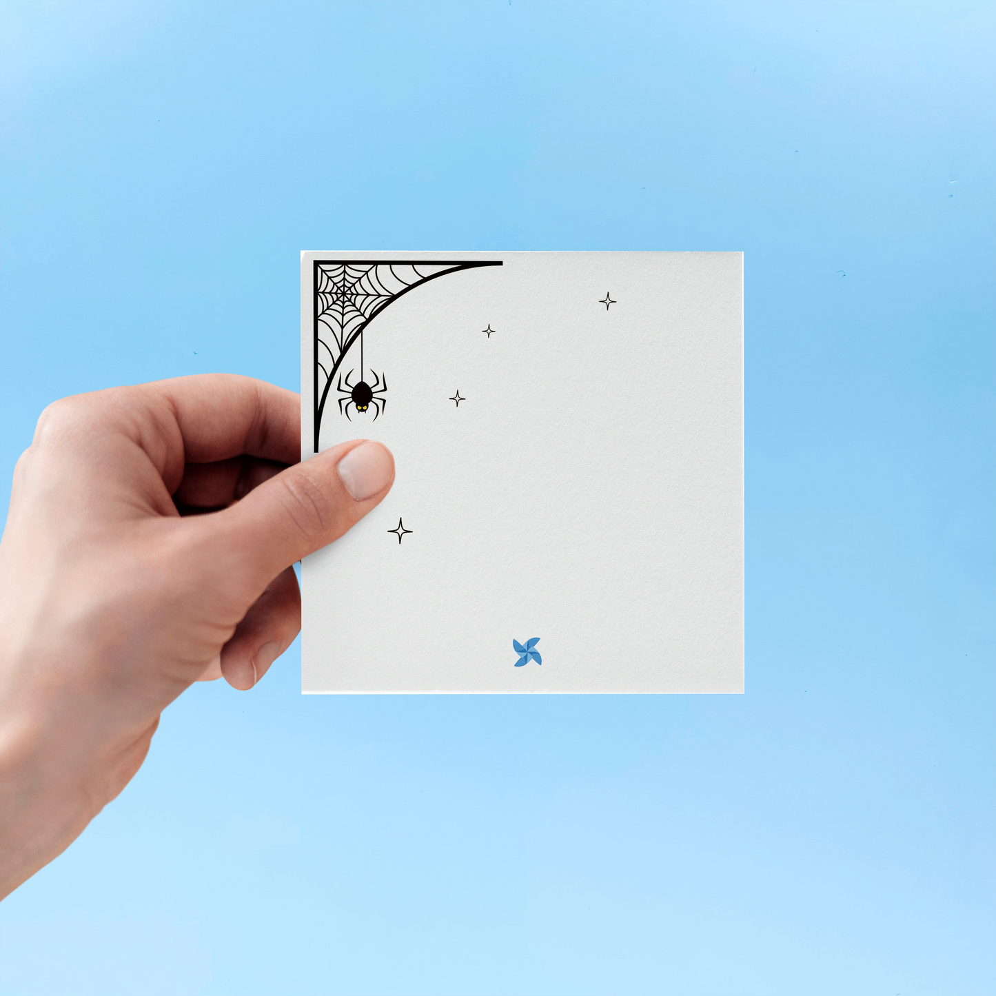 Spooky skeleton greeting card