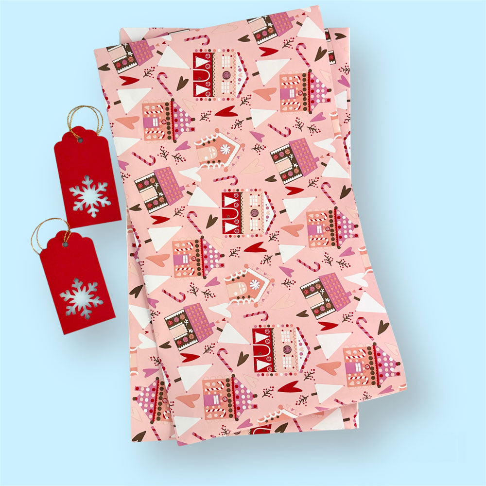 Fun Holiday wrapping paper & gift tag (2 Sheets)