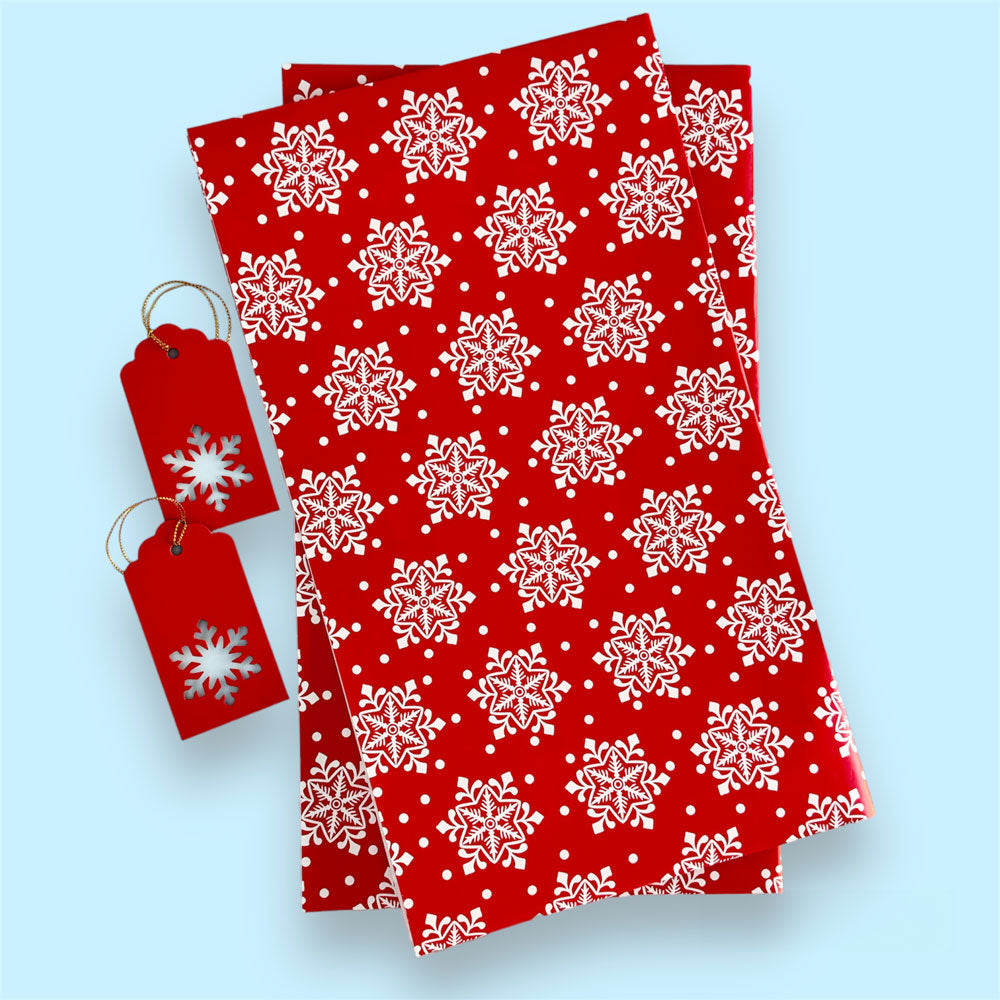 Fun Holiday wrapping paper & gift tag (2 Sheets)