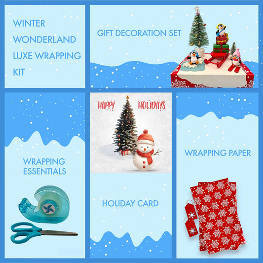 Winter wonderland luxe gift wrapping kit