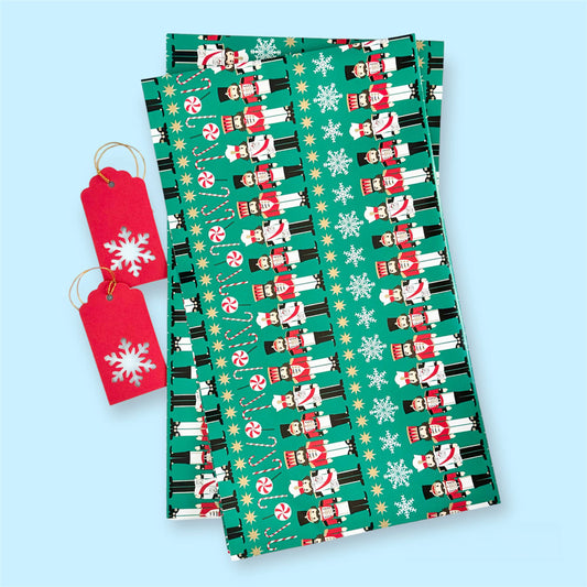 Fun Holiday wrapping paper & gift tag (2 Sheets)