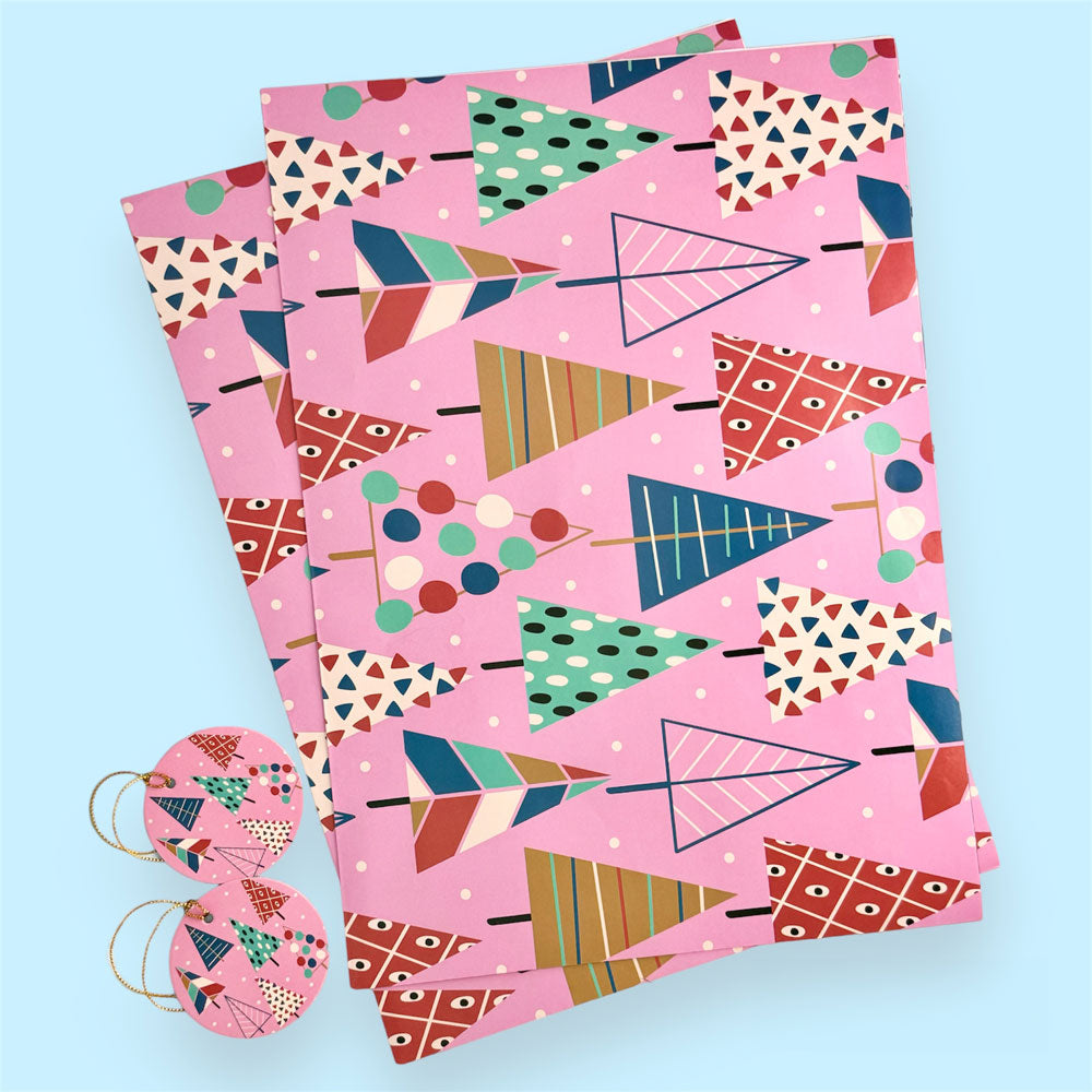 Holiday wrapping paper & gift tags (2 Sheets)